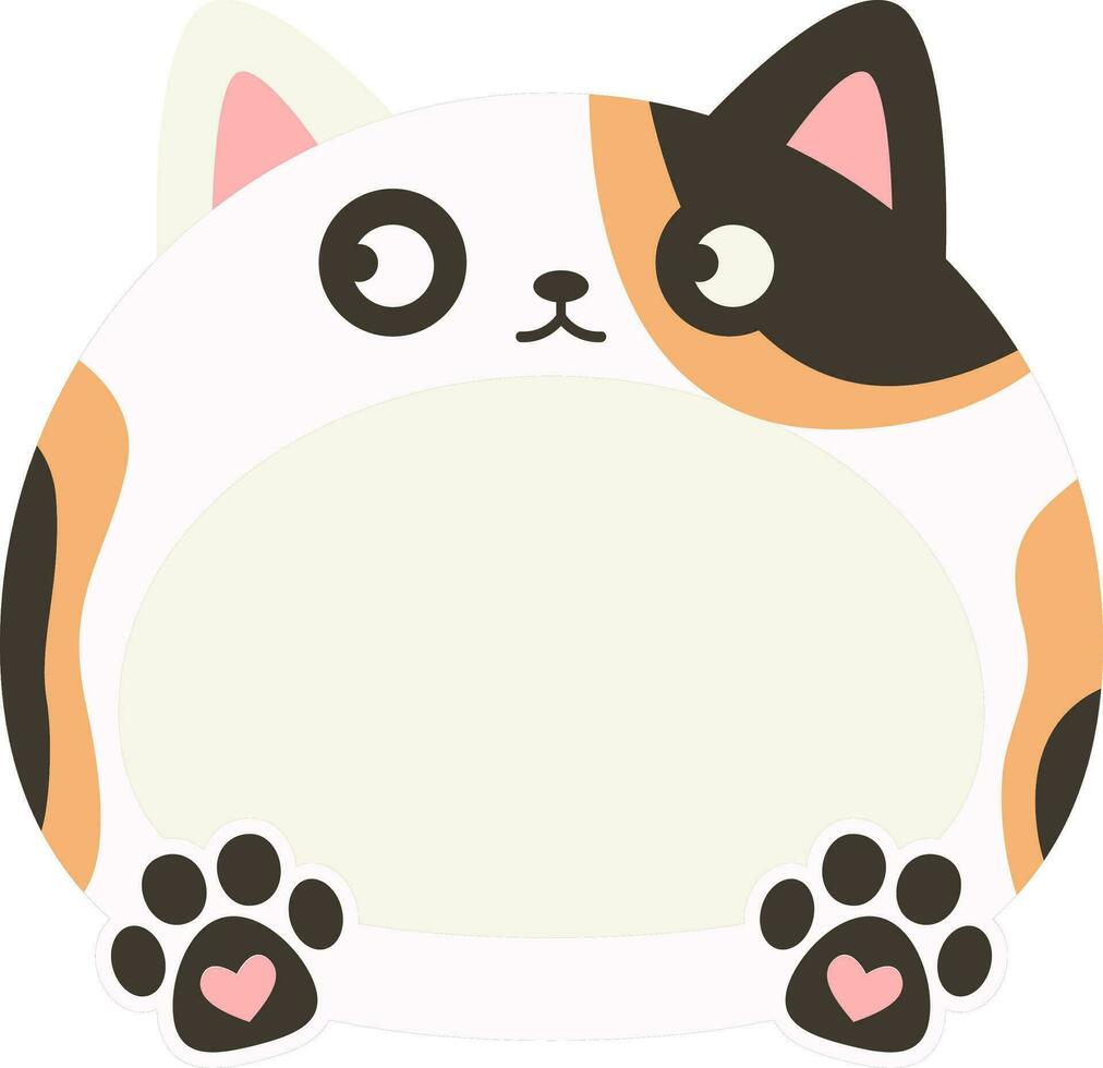 cute cat photo frames design vector