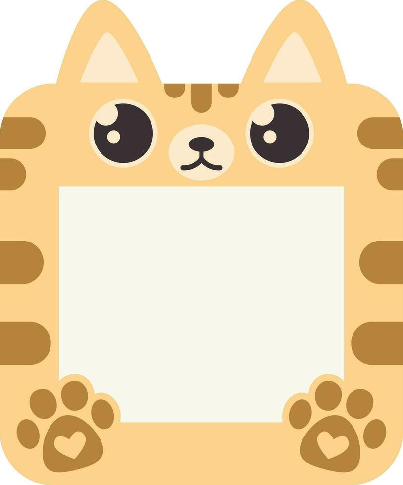 cute cat photo frames design vector