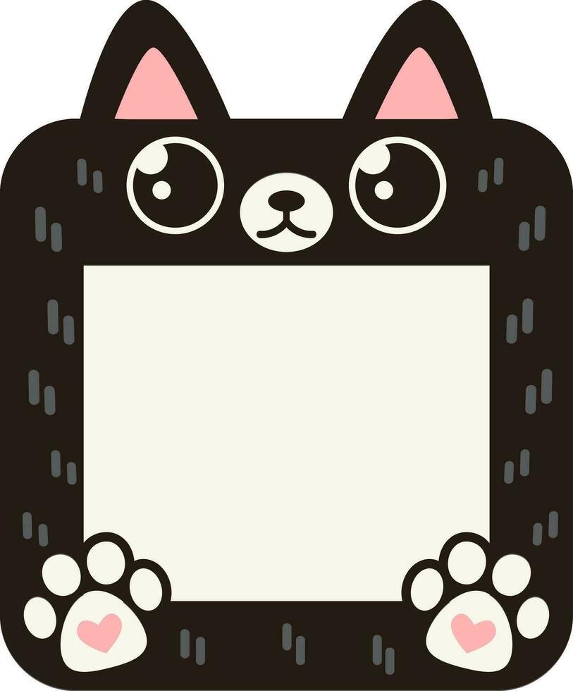 cute cat photo frames design vector
