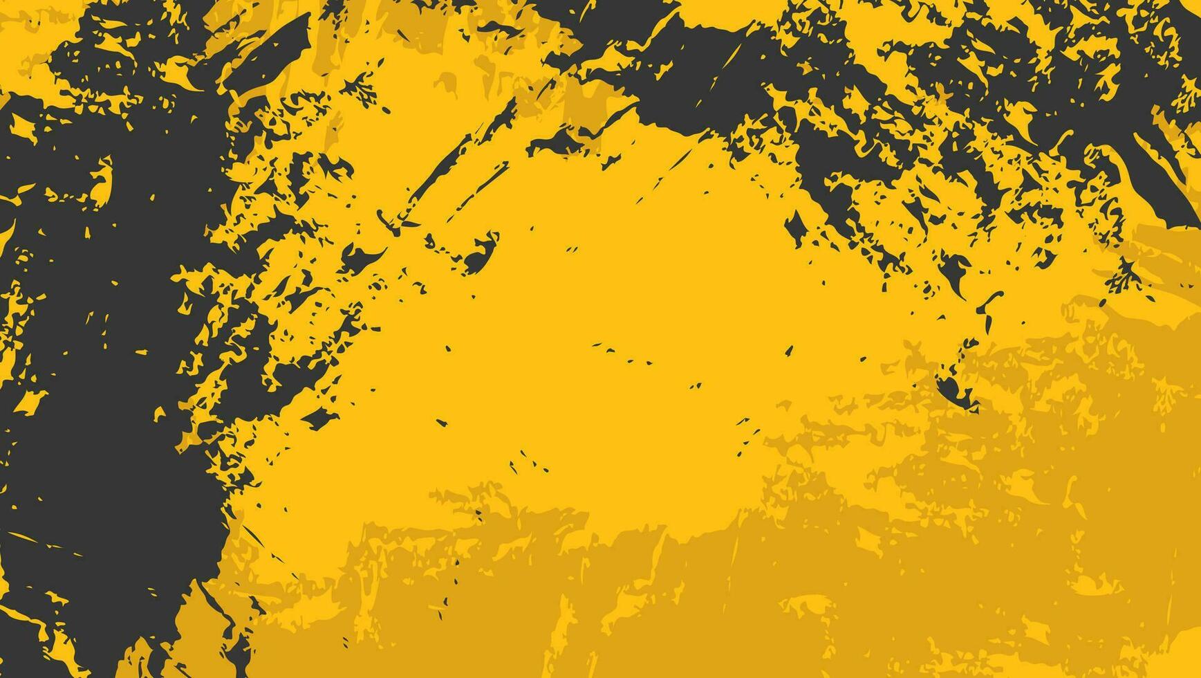 Abstract Yellow Black Scratch Grunge Texture Background vector