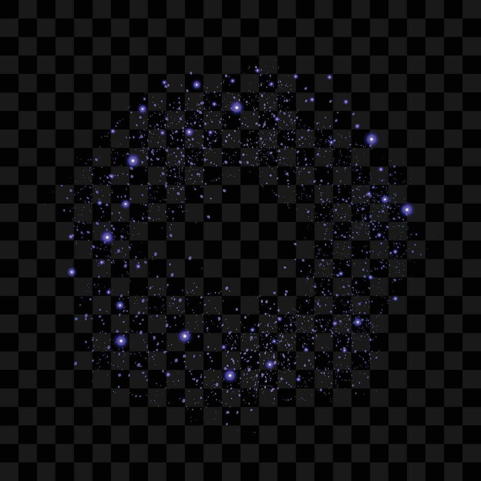 Christmas falling blue lights magic abstract gold dust and glare festive christmas background vector