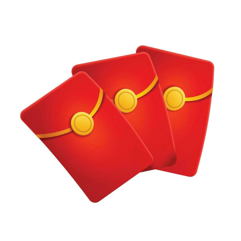 vector hongbao aislado vector conjunto de chino festivo rojo sobres