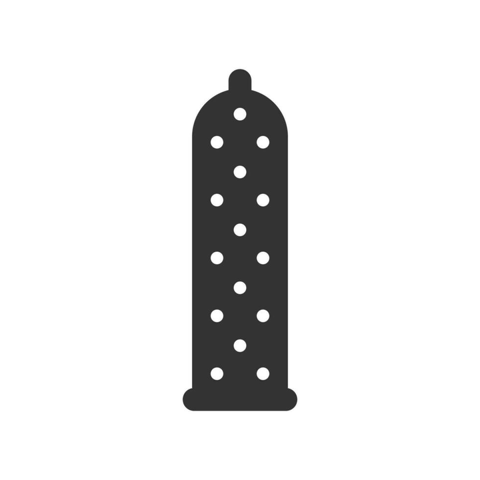 Vector illustration of jagged contraception  icon in dark color and white background