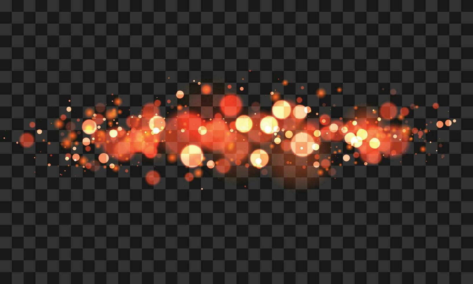 Vector realistic bokeh light effect on transparent