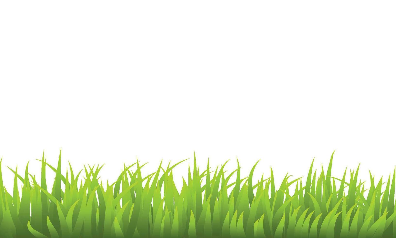 Vector grass border vector illustration