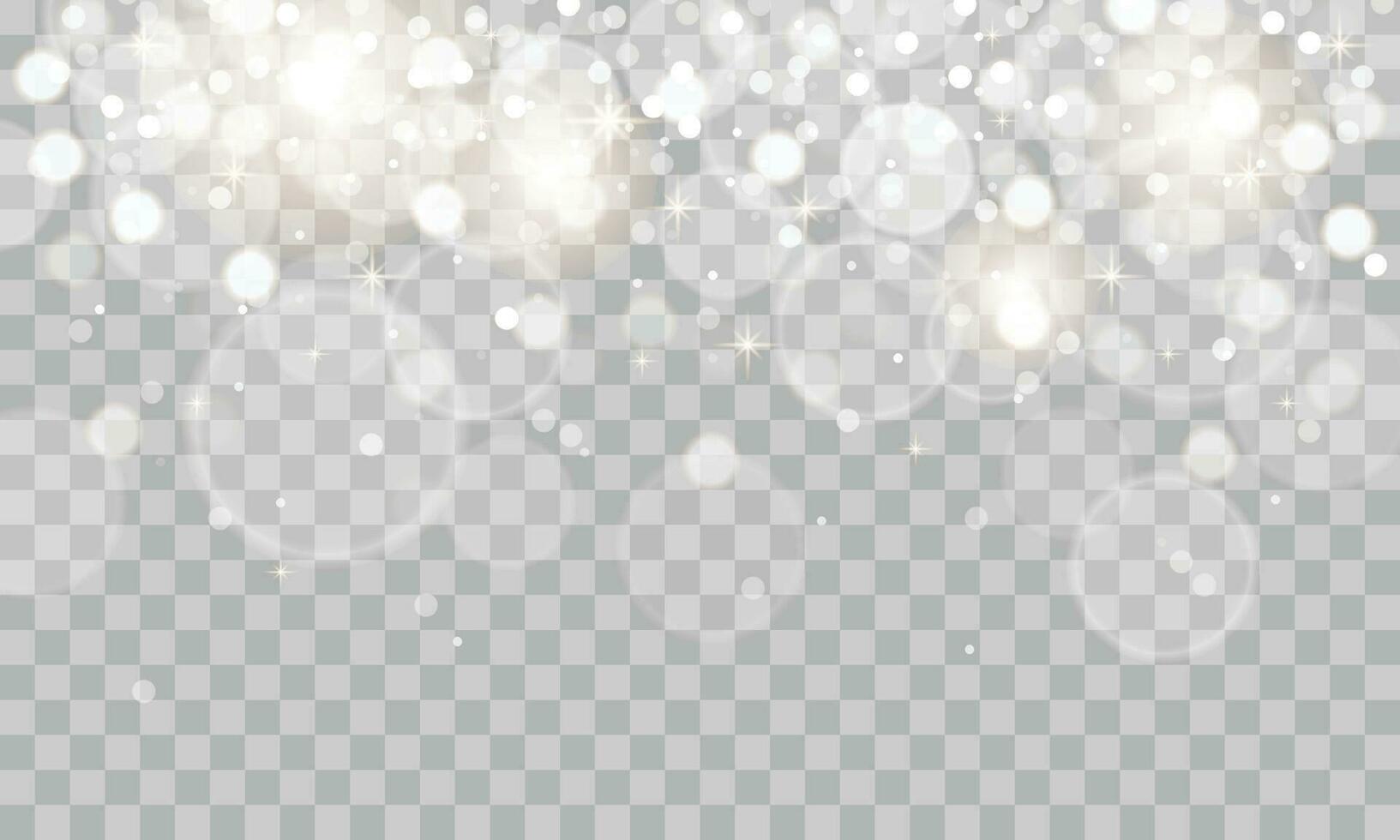 Vector white sparks and golden stars glitter special light effect