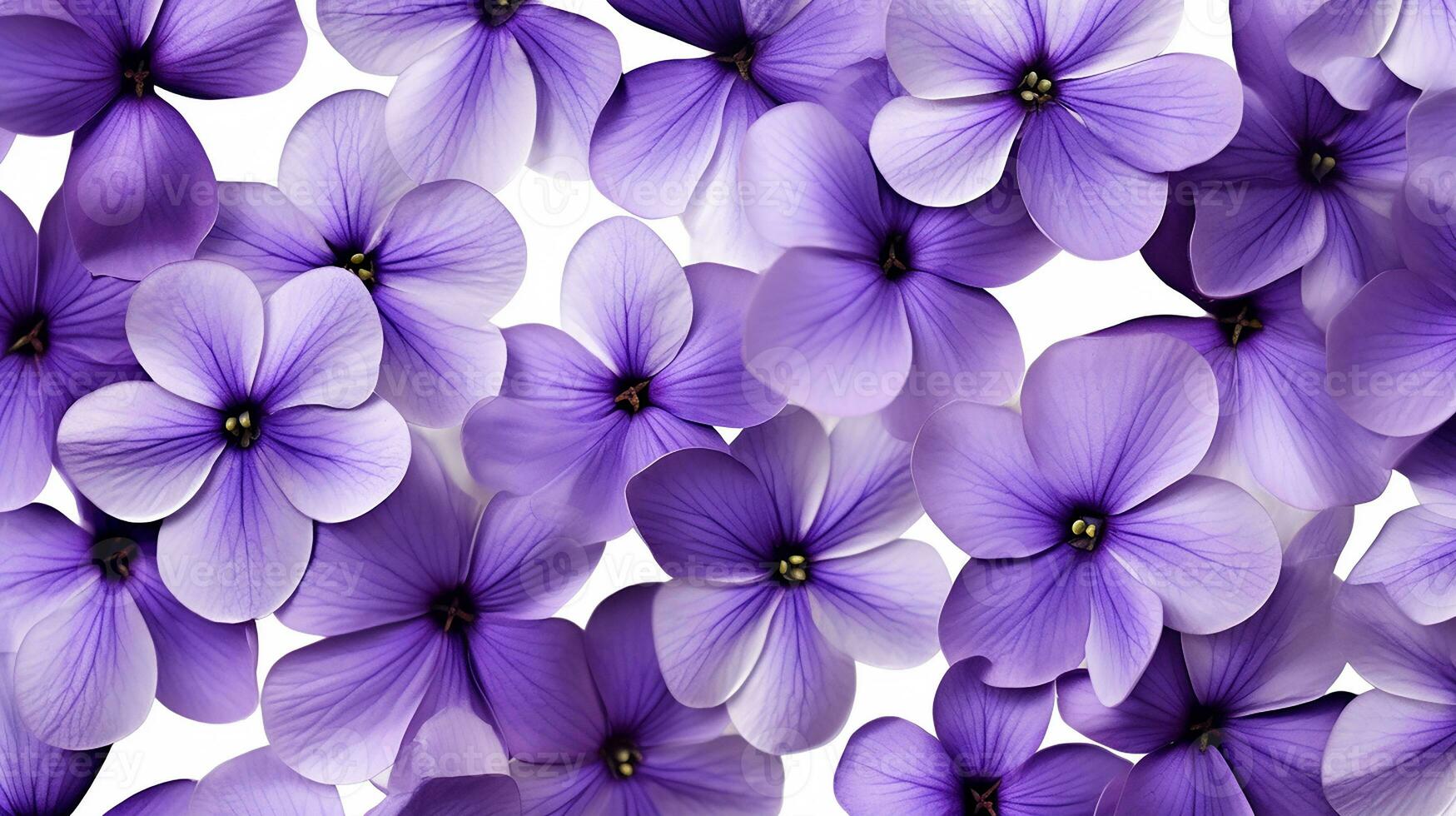 Violet flower patterned background. Flower texture background. Generative AI photo