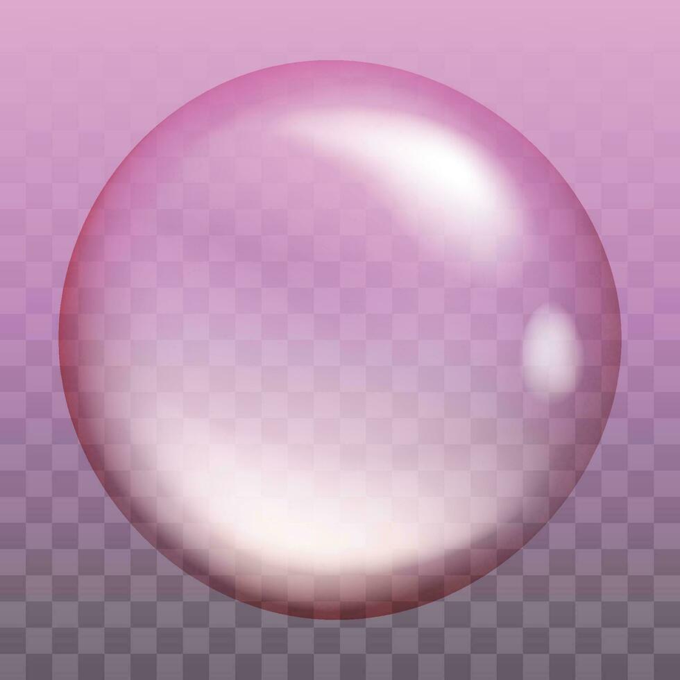 Vector transparent soap bubbles set on plaid background