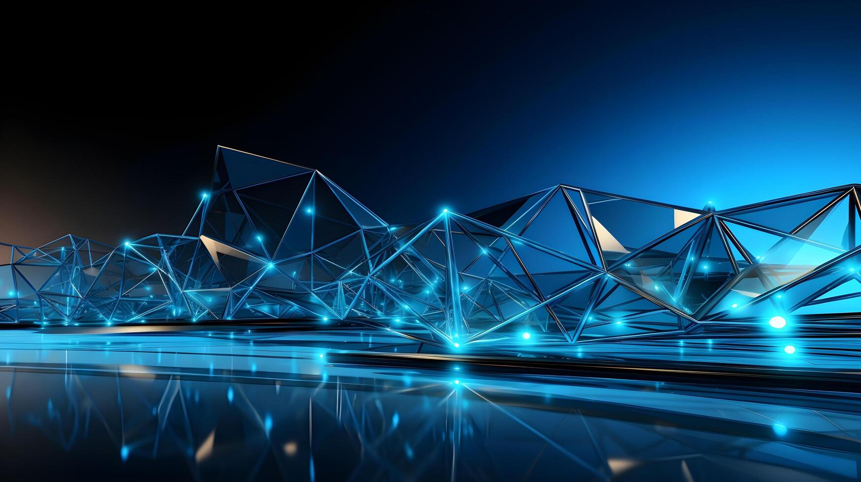 Efficient Blue Elegance - Sophisticated Tech Graphic Template. photo