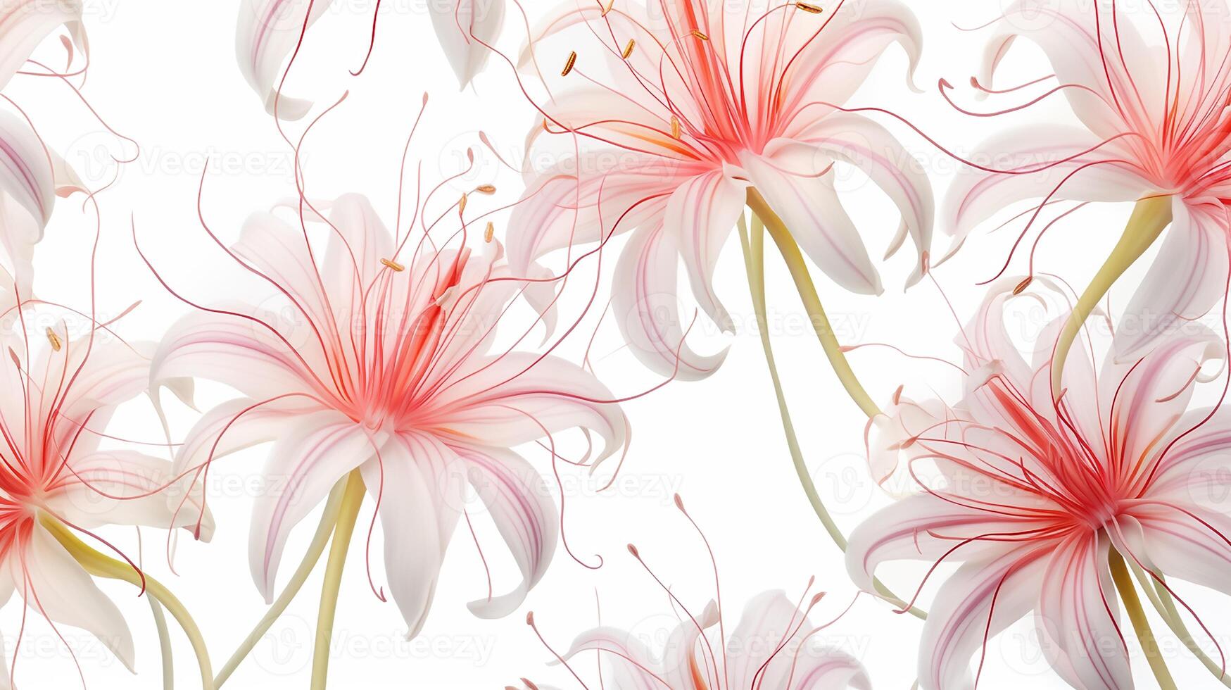 Spider Lily flower patterned background. Flower texture background. Generative AI photo