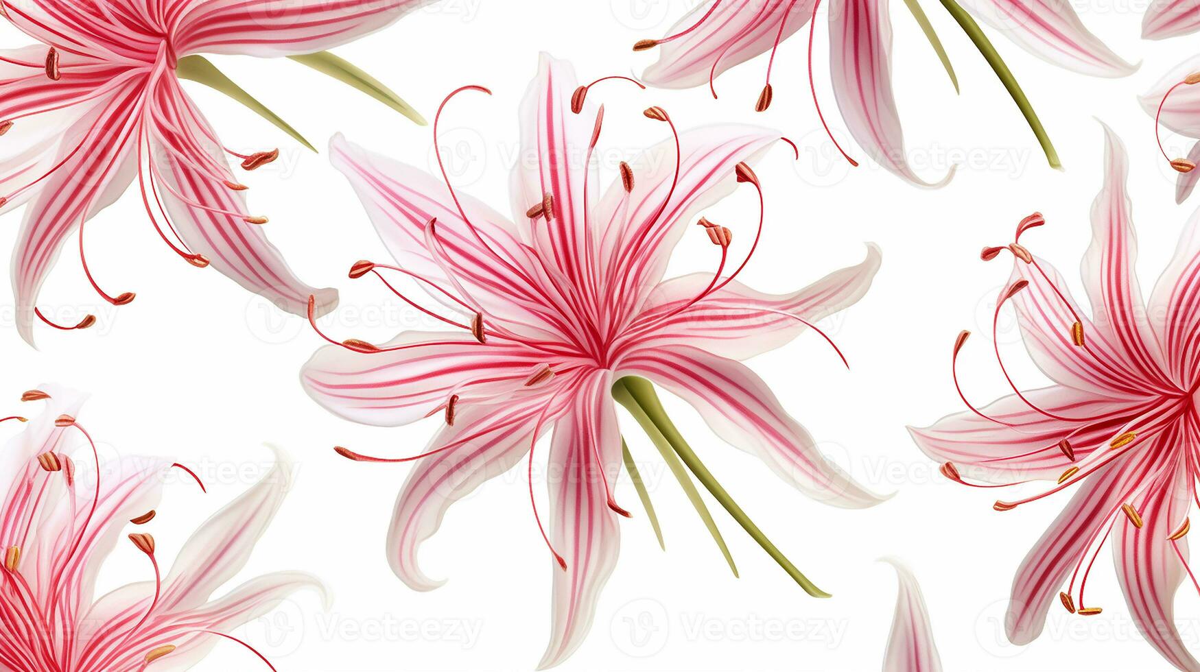 Spider Lily flower patterned background. Flower texture background. Generative AI photo