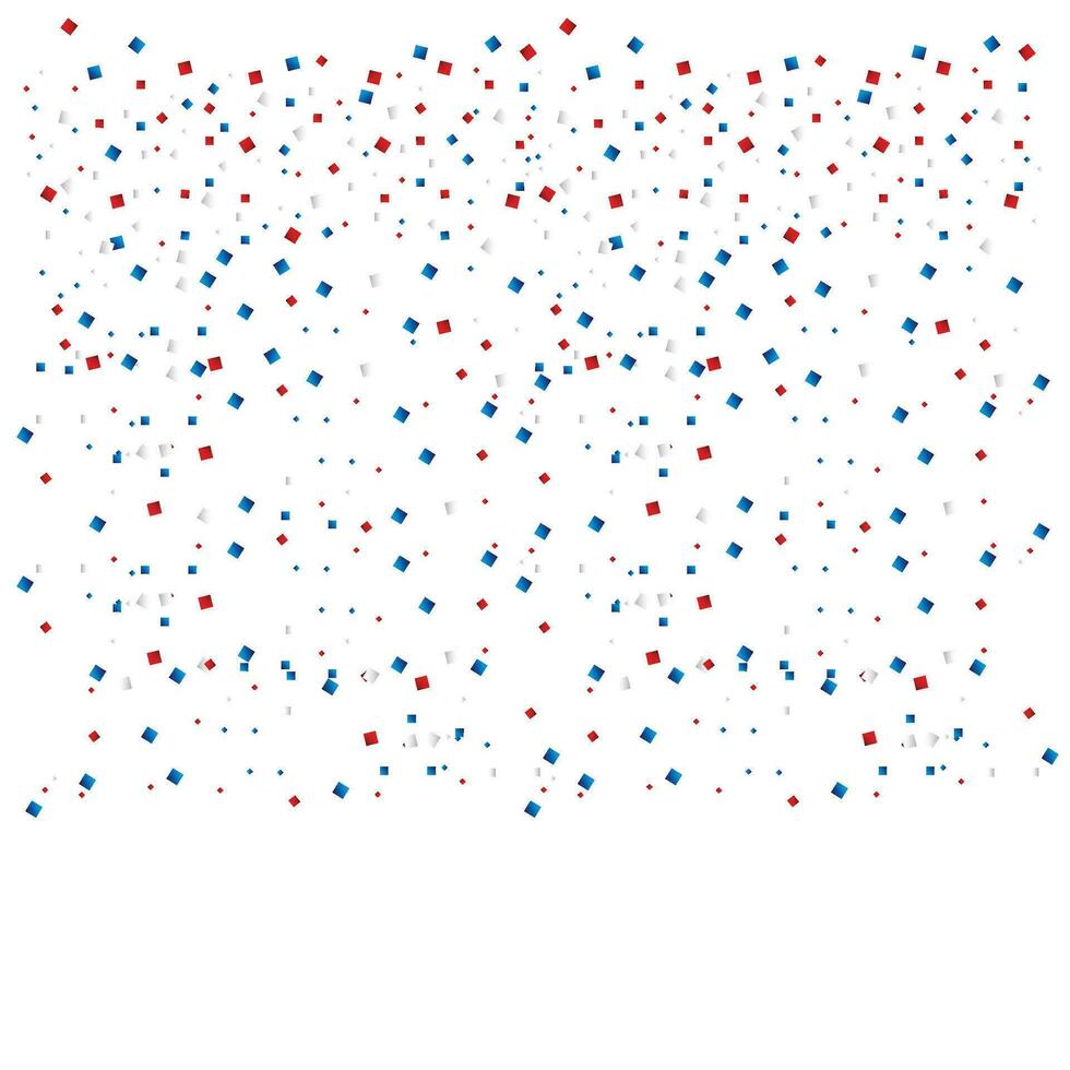 Vector realistic confetti in red white and blue