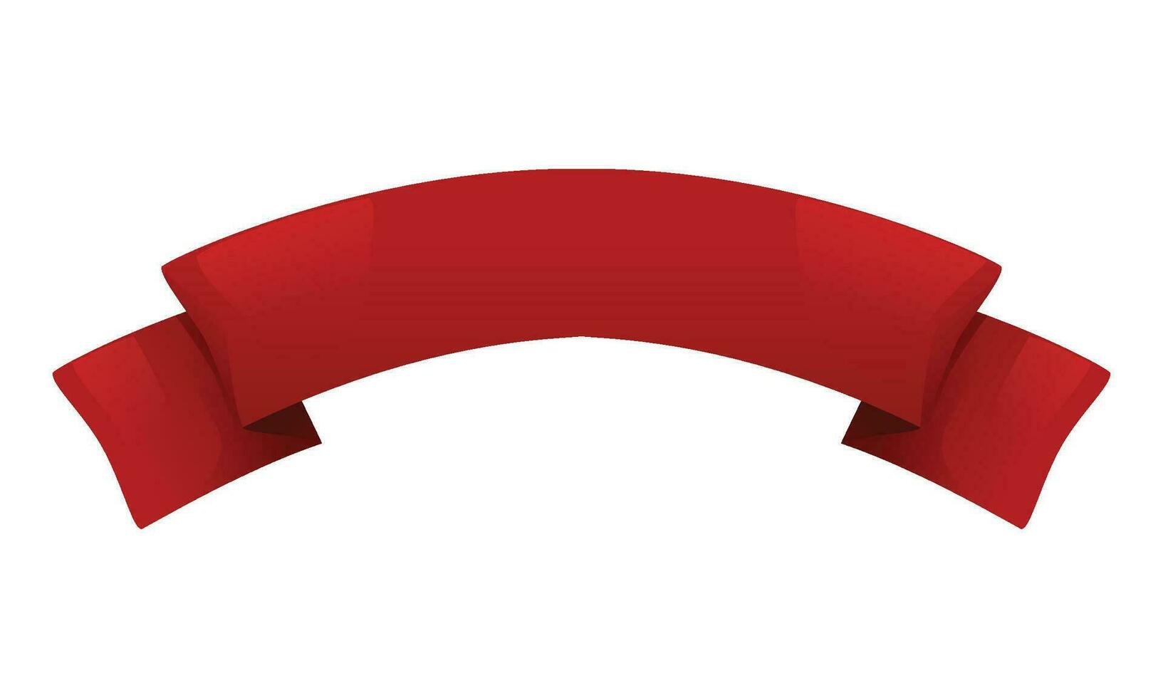 Vector vectorized red ribbon isolated