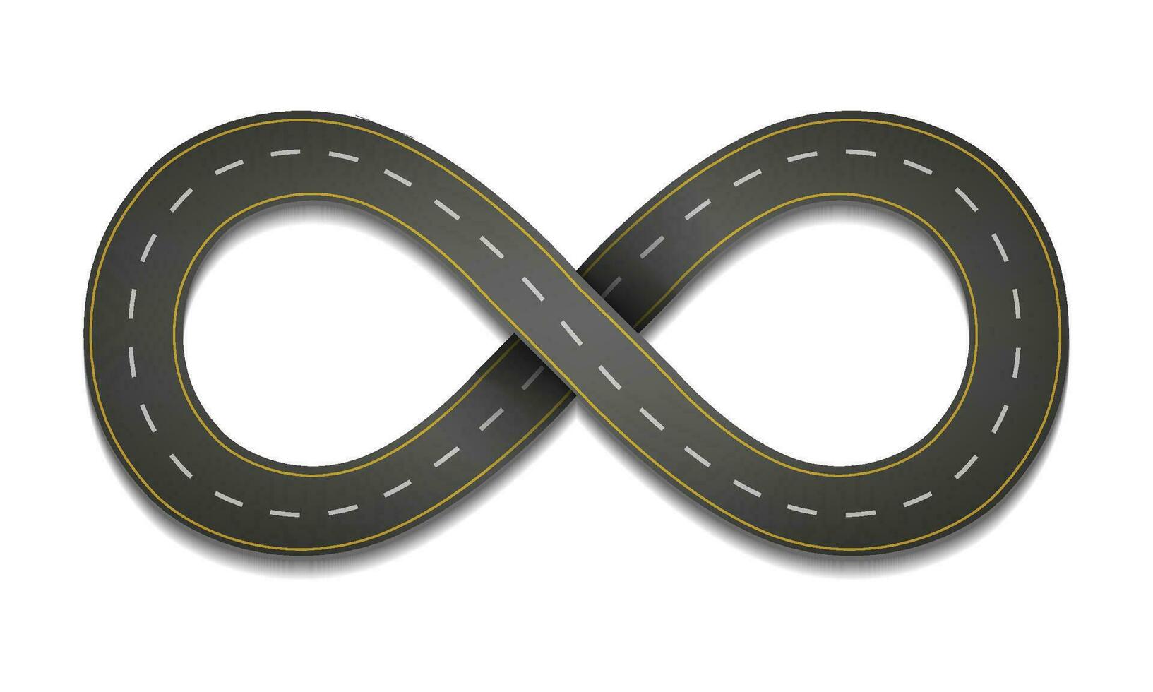 Vector realistic road shapes illustration