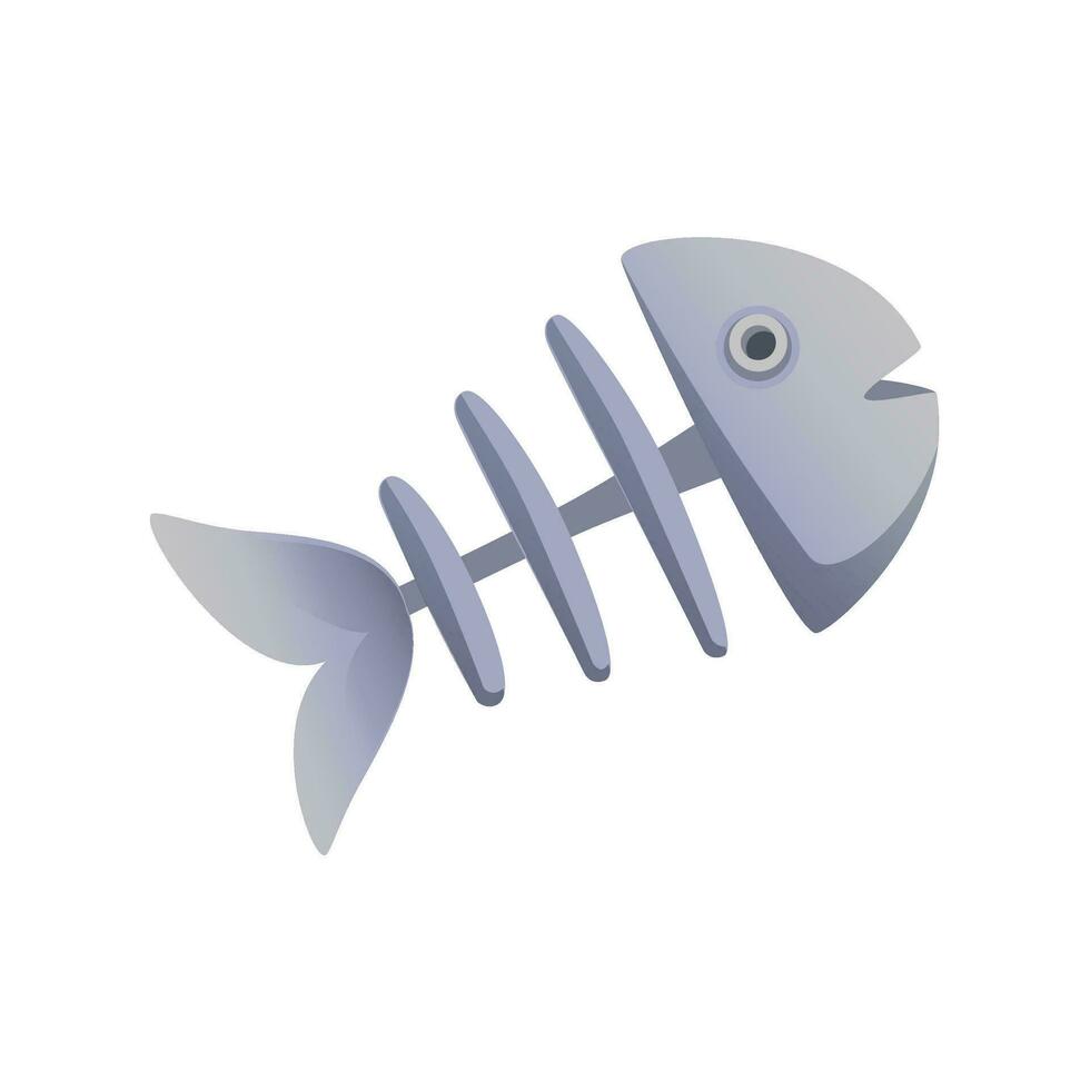 vector pescado hueso icono vector diseño