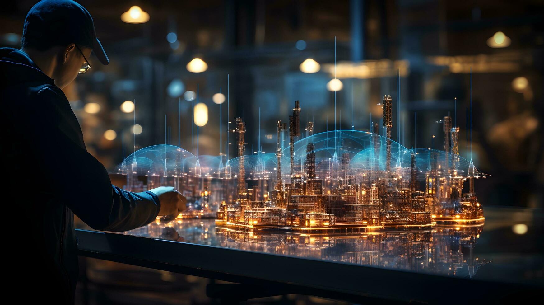 Unlocking the Potential. Industrial Technology Concept and Communication Network in the Era of Industry 4.0 photo