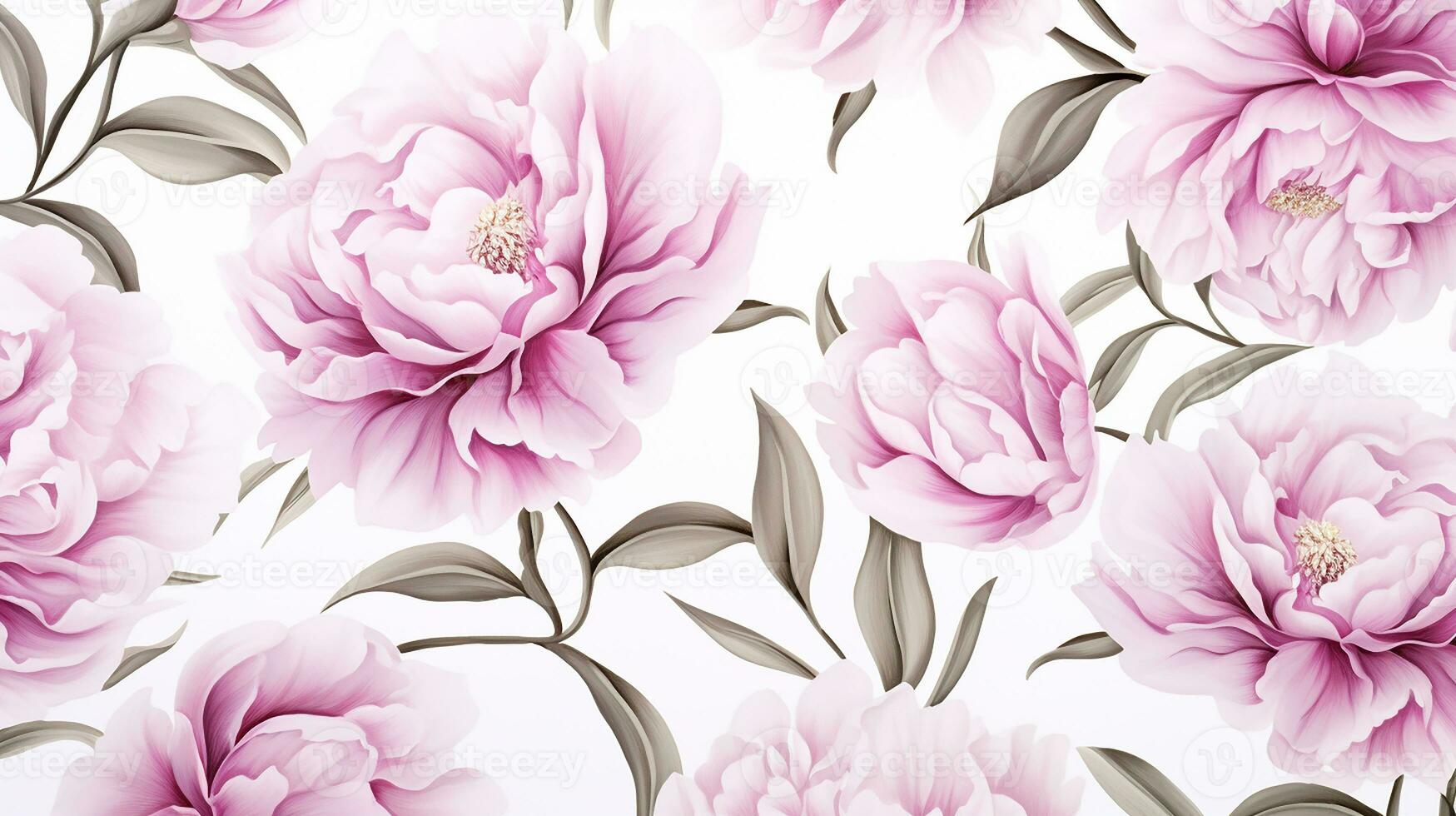 Peony flower patterned background. Flower texture background. Generative AI photo
