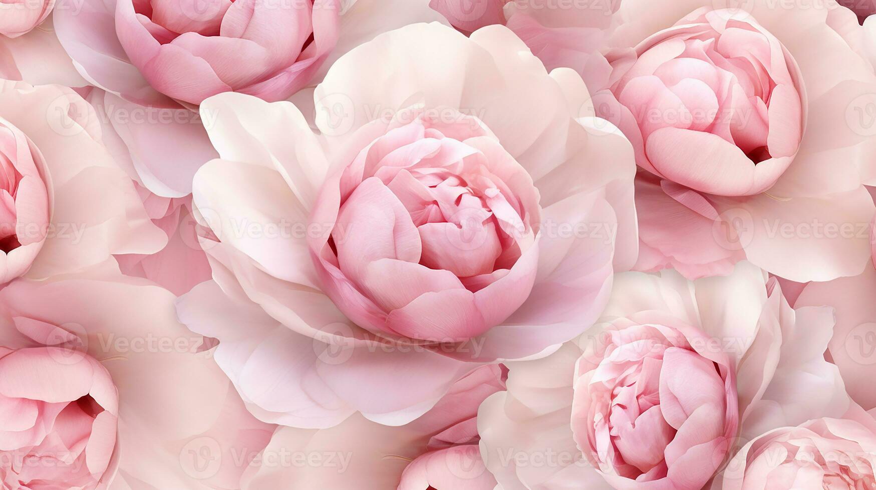 Peony flower patterned background. Flower texture background. Generative AI photo