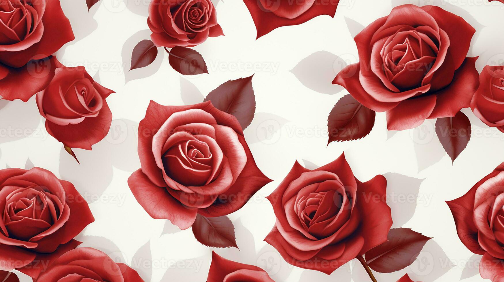 Rose flower patterned background. Flower texture background. Generative AI photo