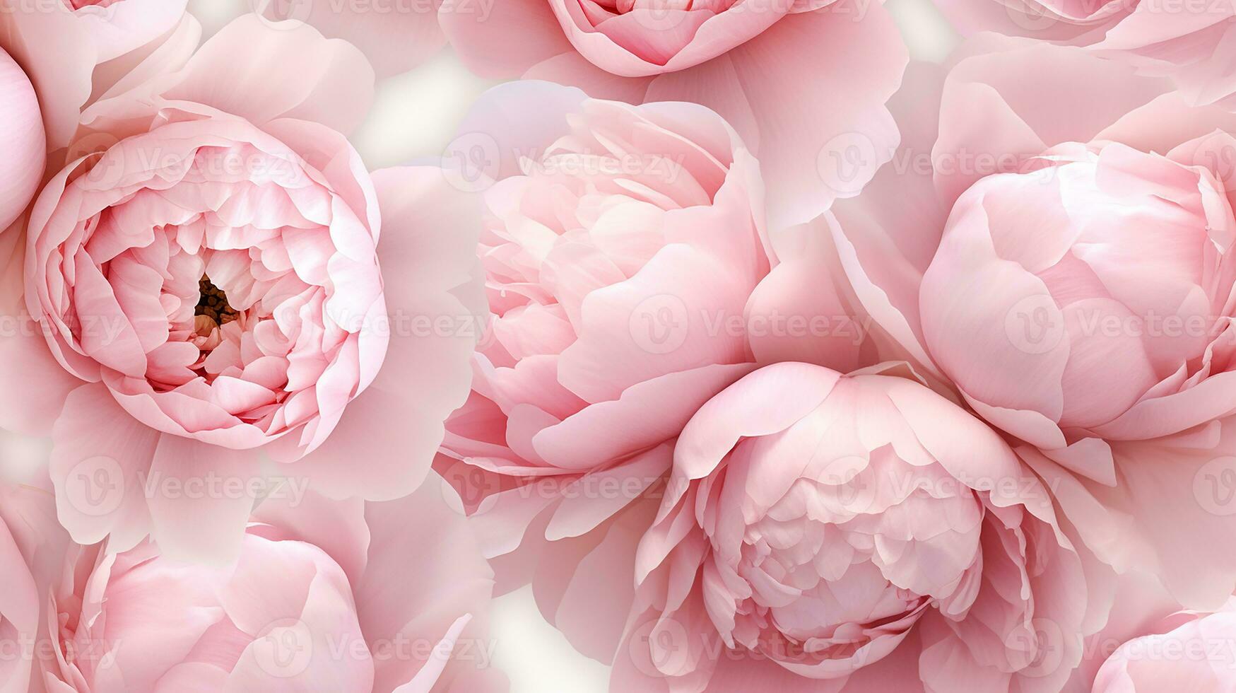 Peony flower patterned background. Flower texture background. Generative AI photo