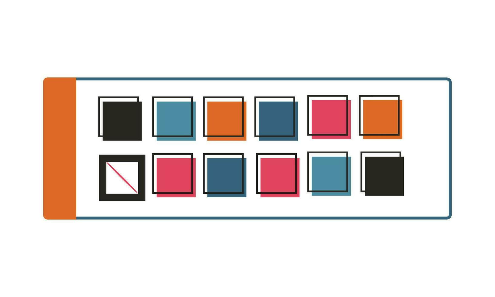 Vector illustration of color swatch