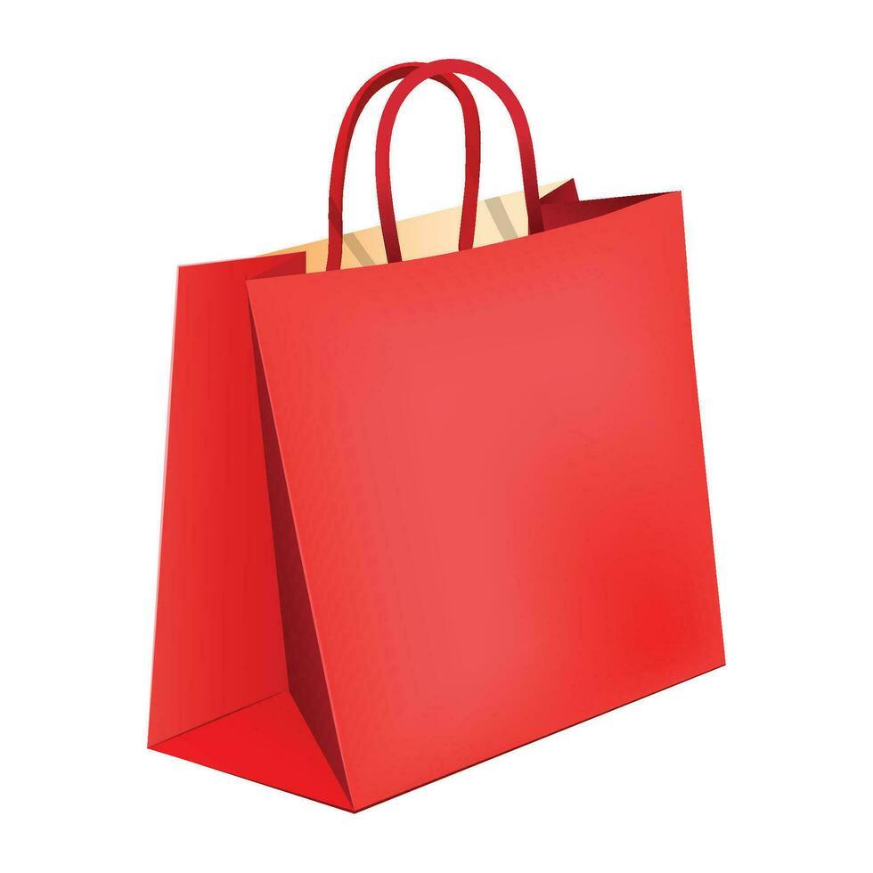 Vector icon sale paper bags carton retail bags with handles