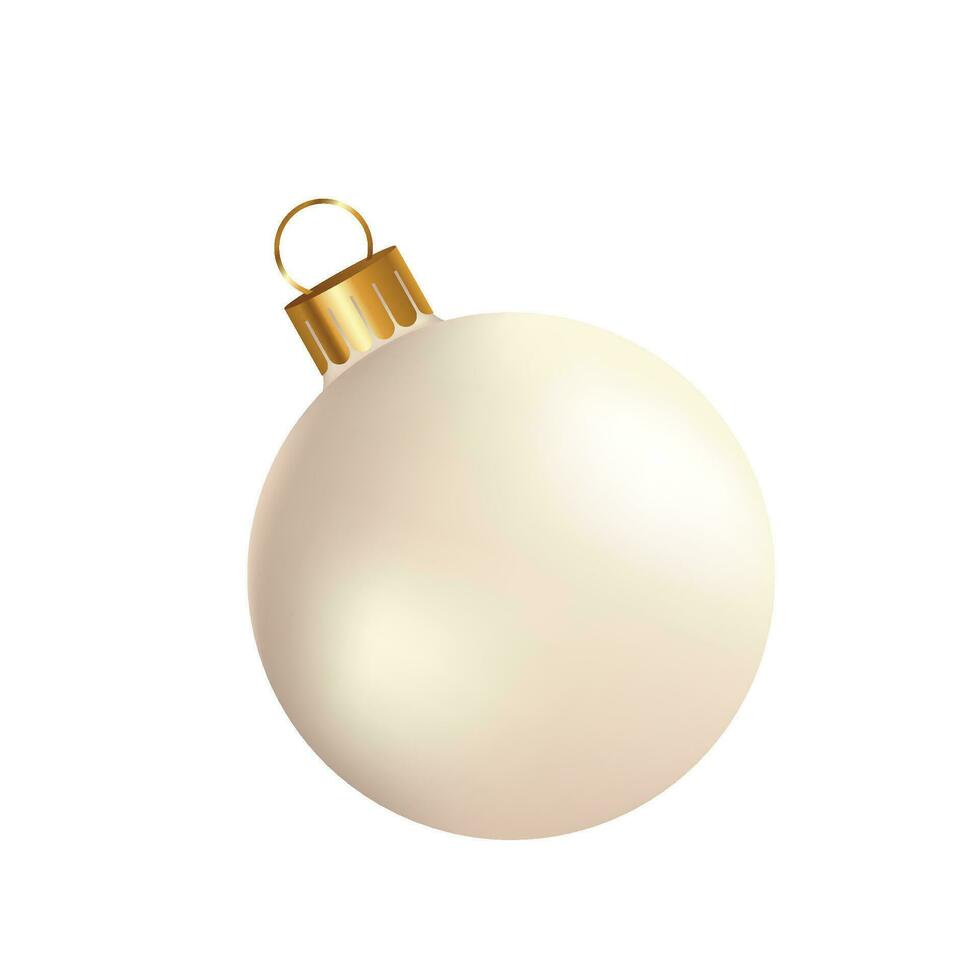 Vector white christmas ball