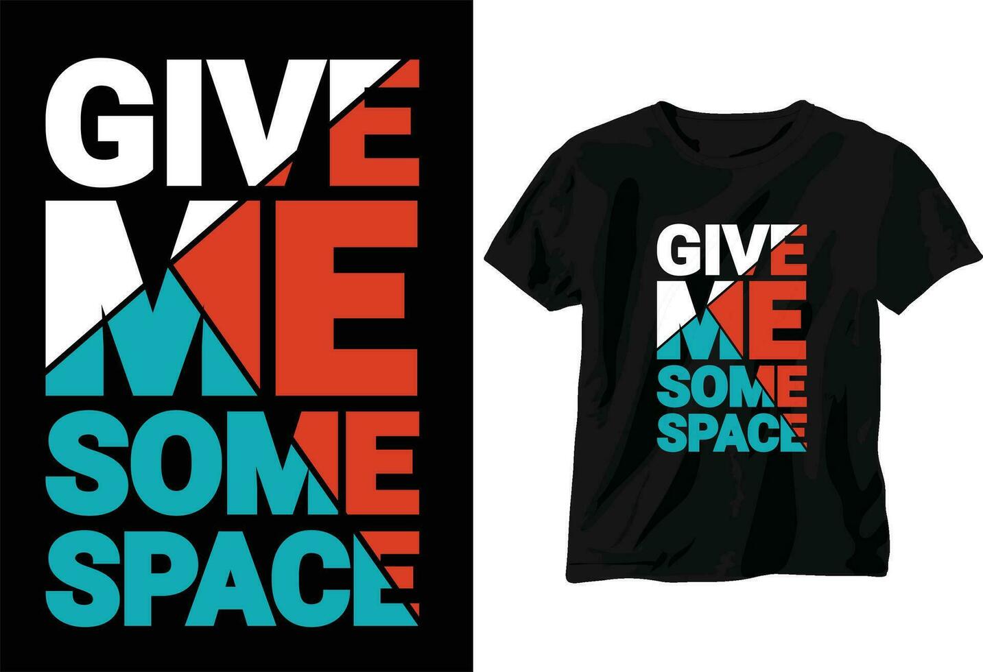 Give me some space retro vintage t-shirt design vector