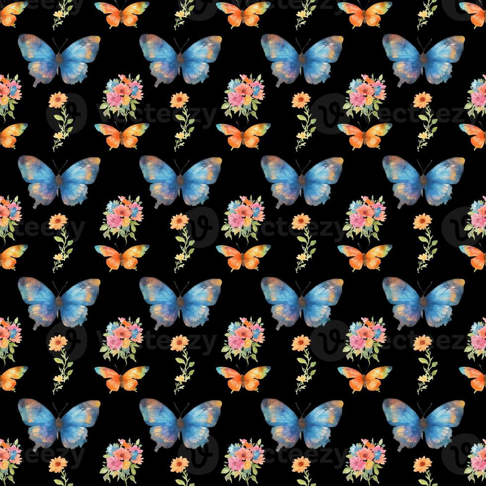 Butterfly seamless pattern photo