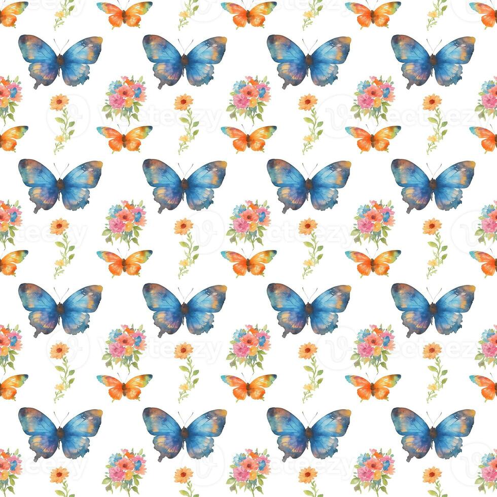 Butterfly seamless pattern photo