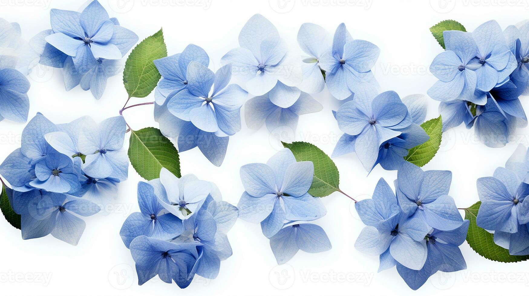 Hydrangea flower patterned background. Flower texture background. Generative AI photo