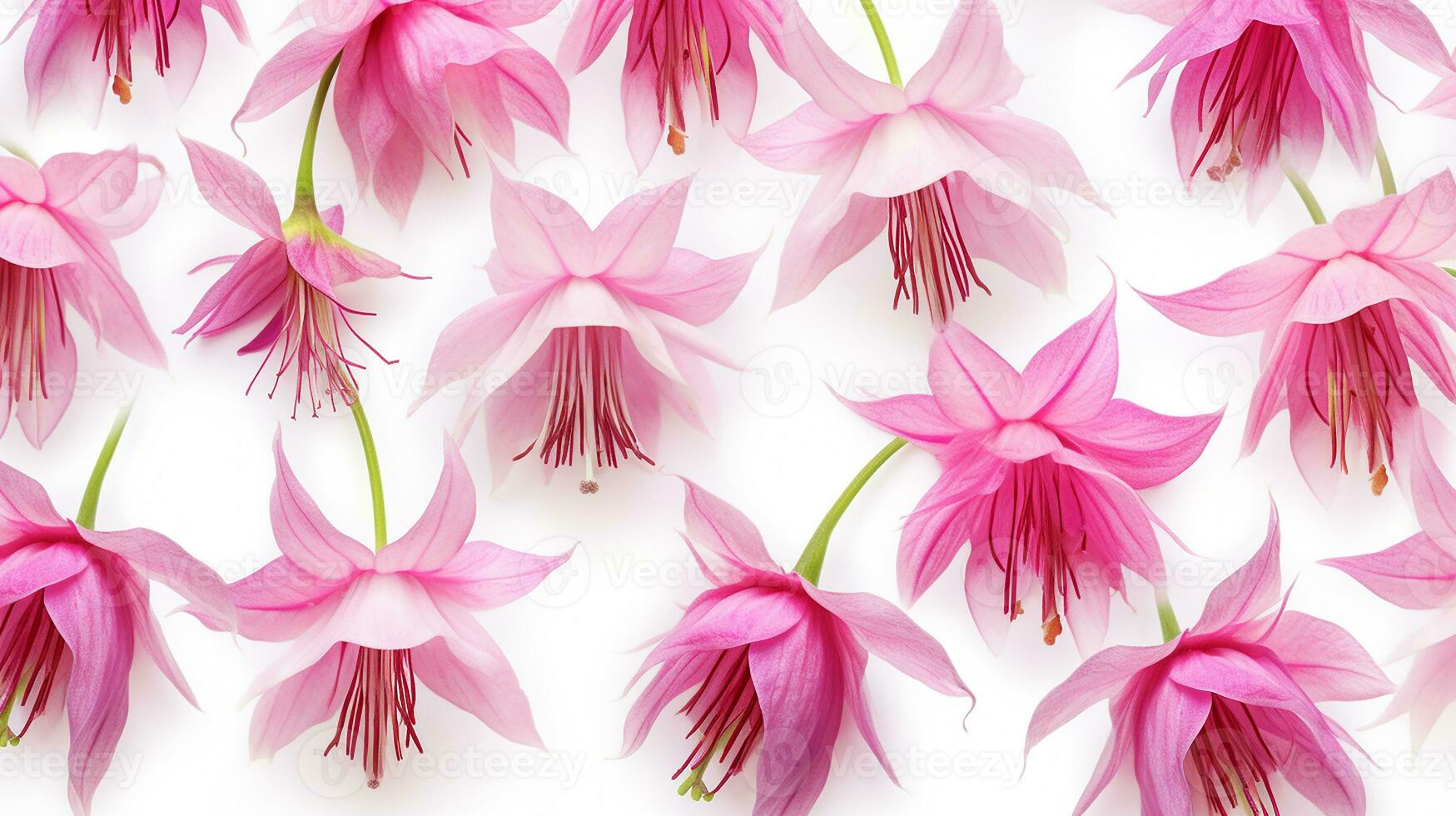 Fuchsia flower patterned background. Flower texture background. Generative AI photo