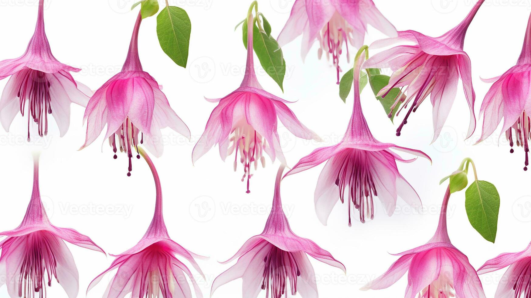 Fuchsia flower patterned background. Flower texture background. Generative AI photo