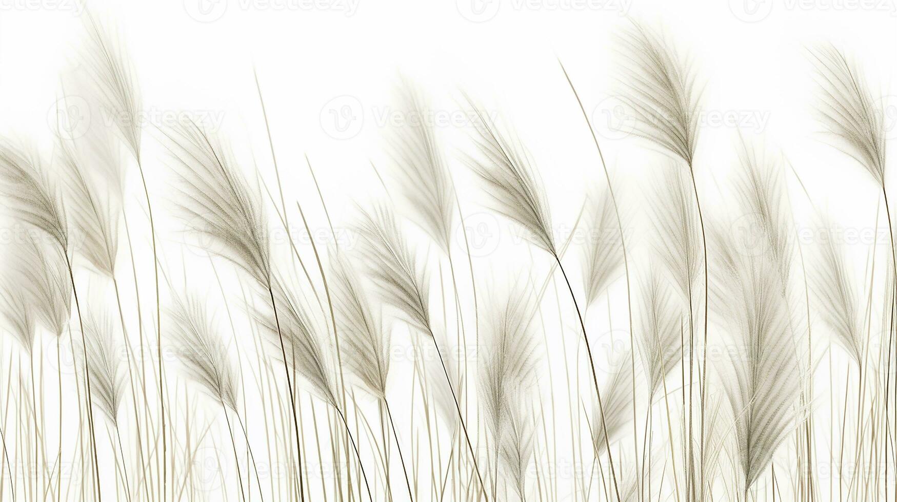 Feather Reed Grass flower patterned background. Flower texture background. Generative AI photo