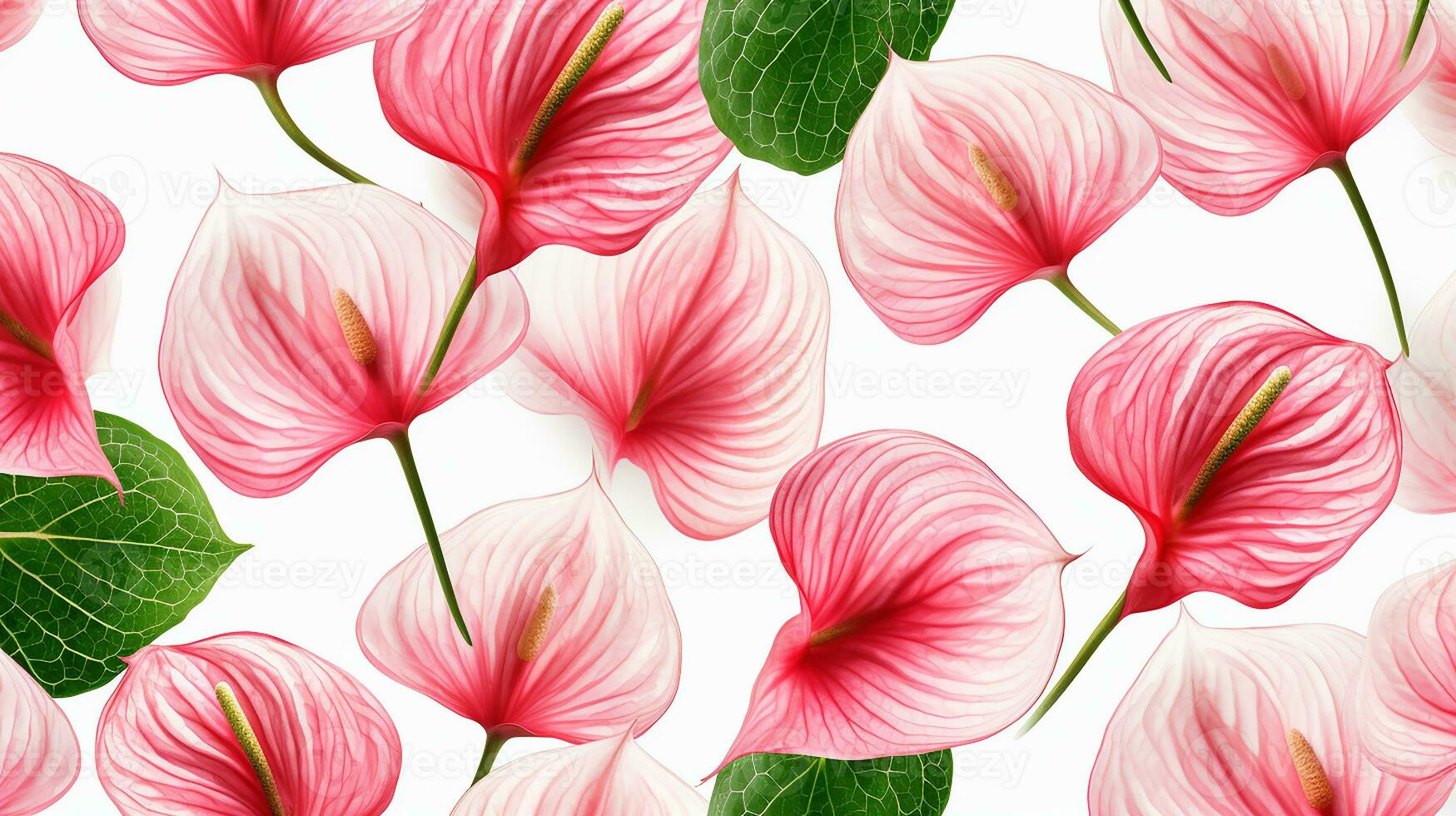 Flamingo flower patterned background. Flower texture background. Generative AI photo