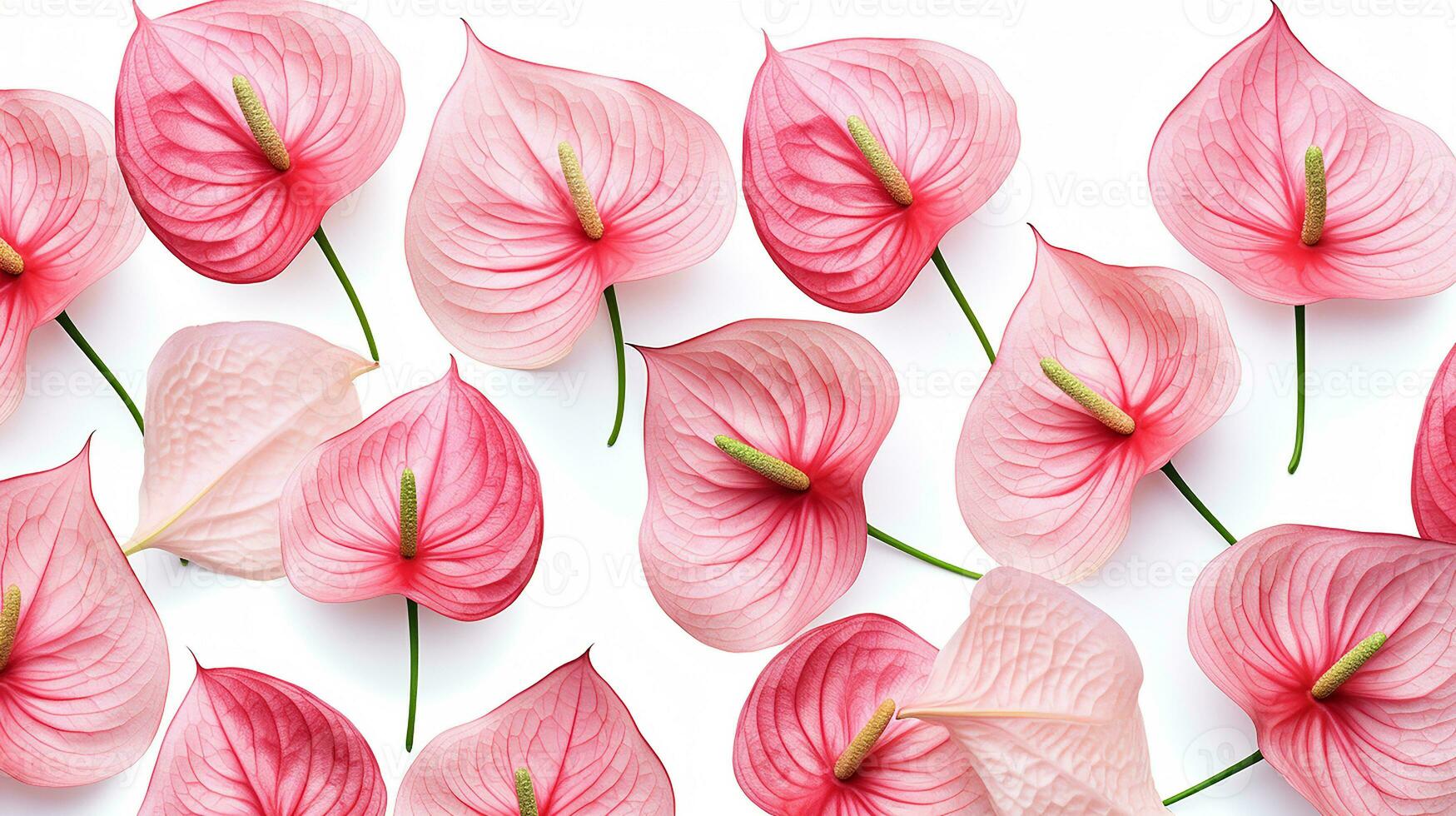 Flamingo flower patterned background. Flower texture background. Generative AI photo