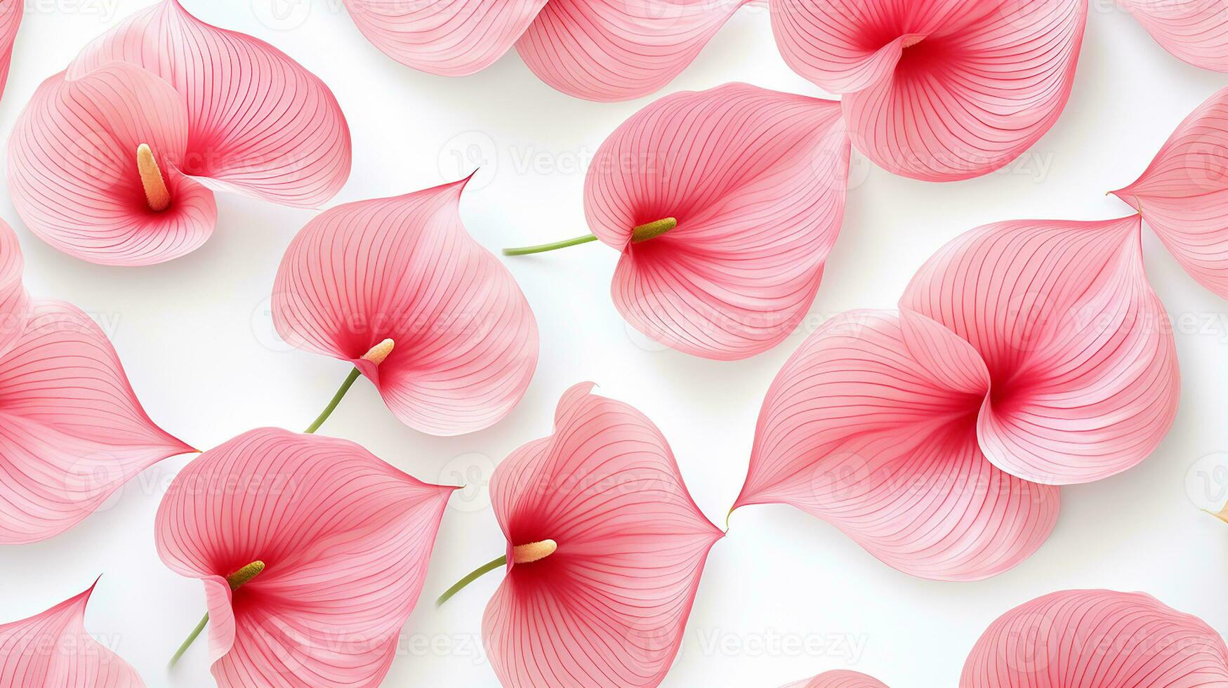Flamingo flower patterned background. Flower texture background. Generative AI photo