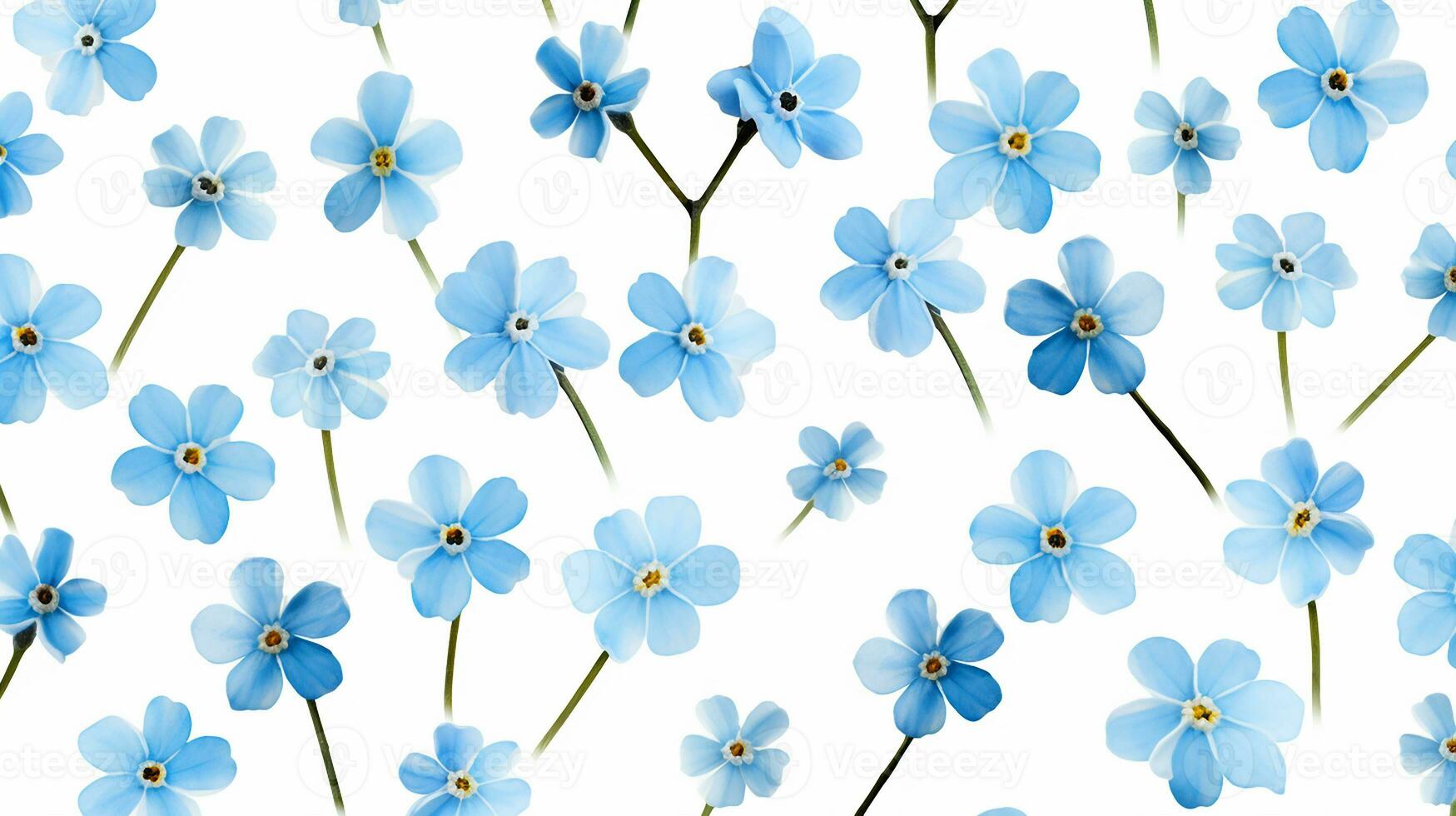 Forget-Me-Not flower patterned background. Flower texture background. Generative AI photo