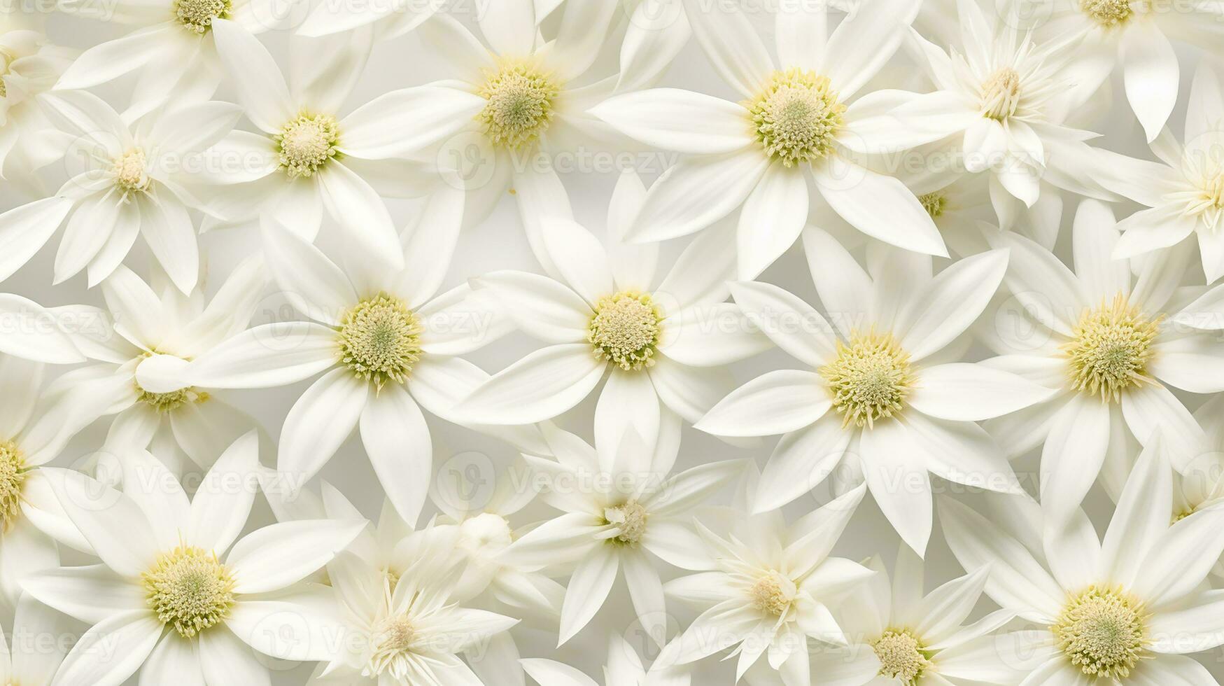 Edelweiss flower patterned background. Flower texture background. Generative AI photo