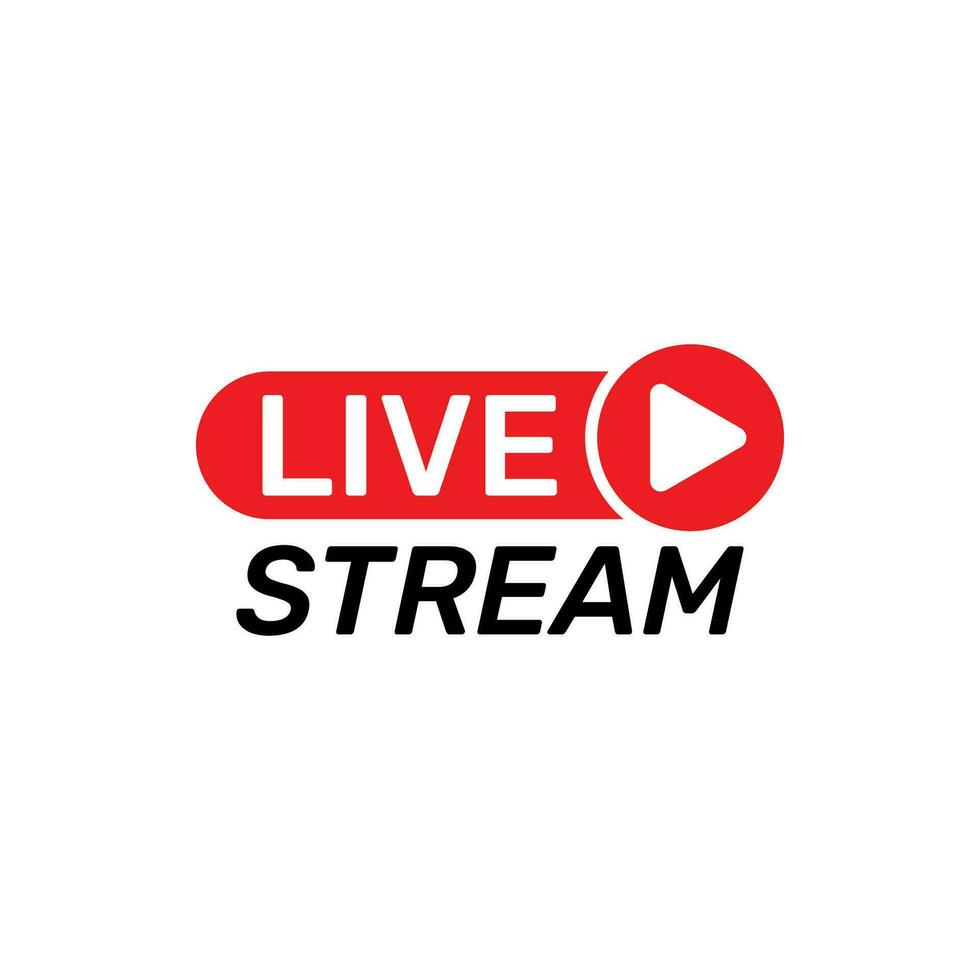 Live streaming icon isolated on white background vector
