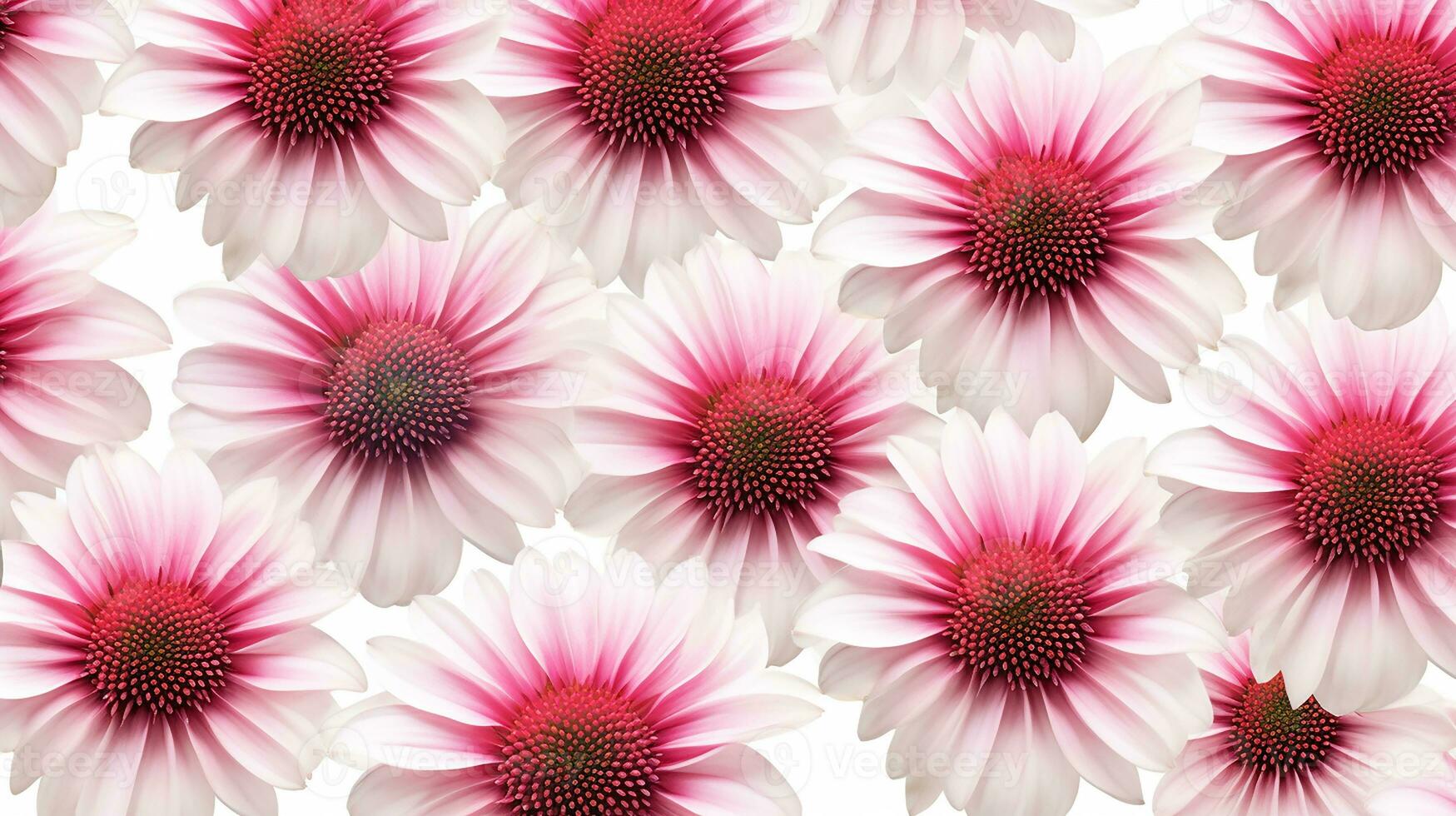 Echinacea flower patterned background. Flower texture background. Generative AI photo