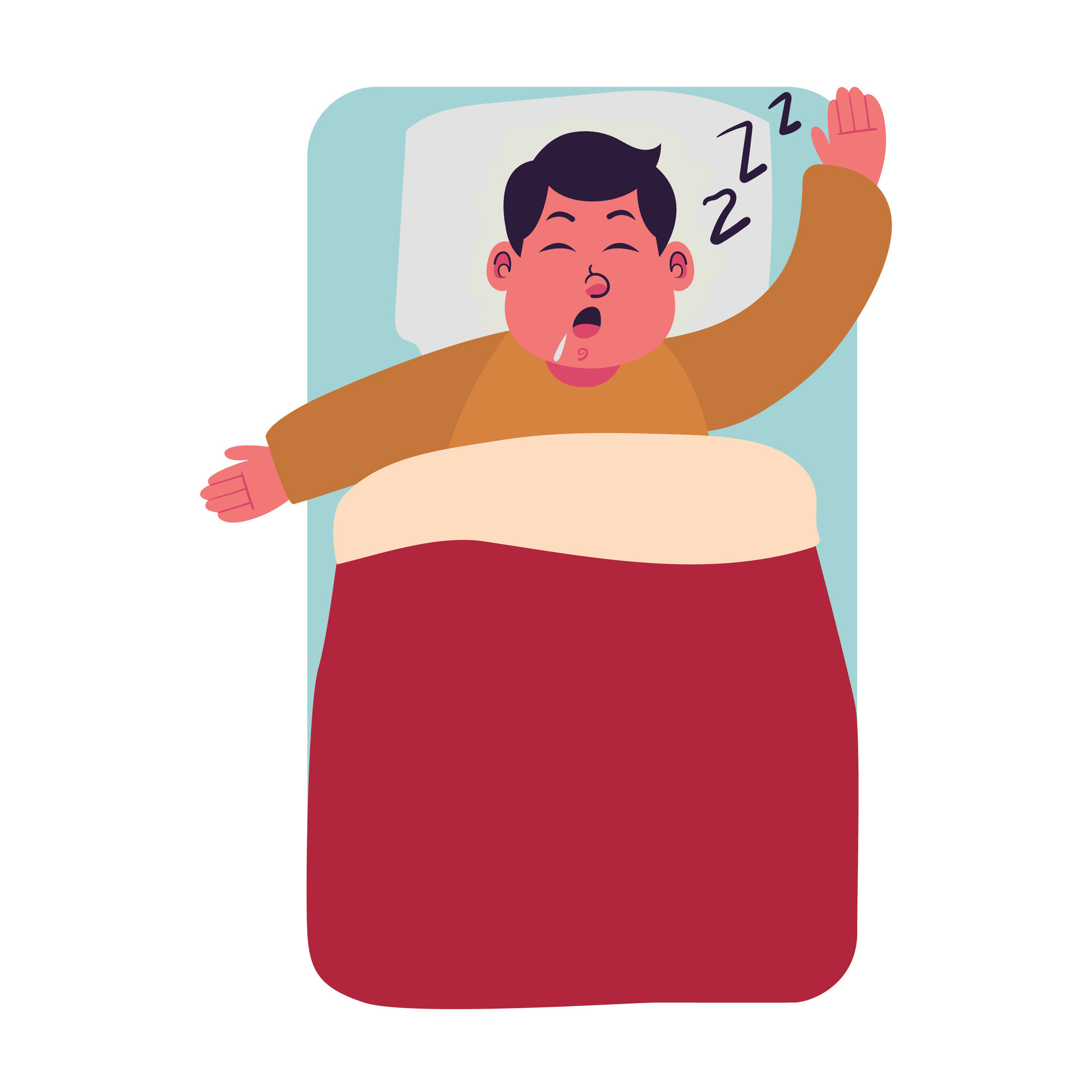Male Fat People overweight plus size obesity Sleep and Snore