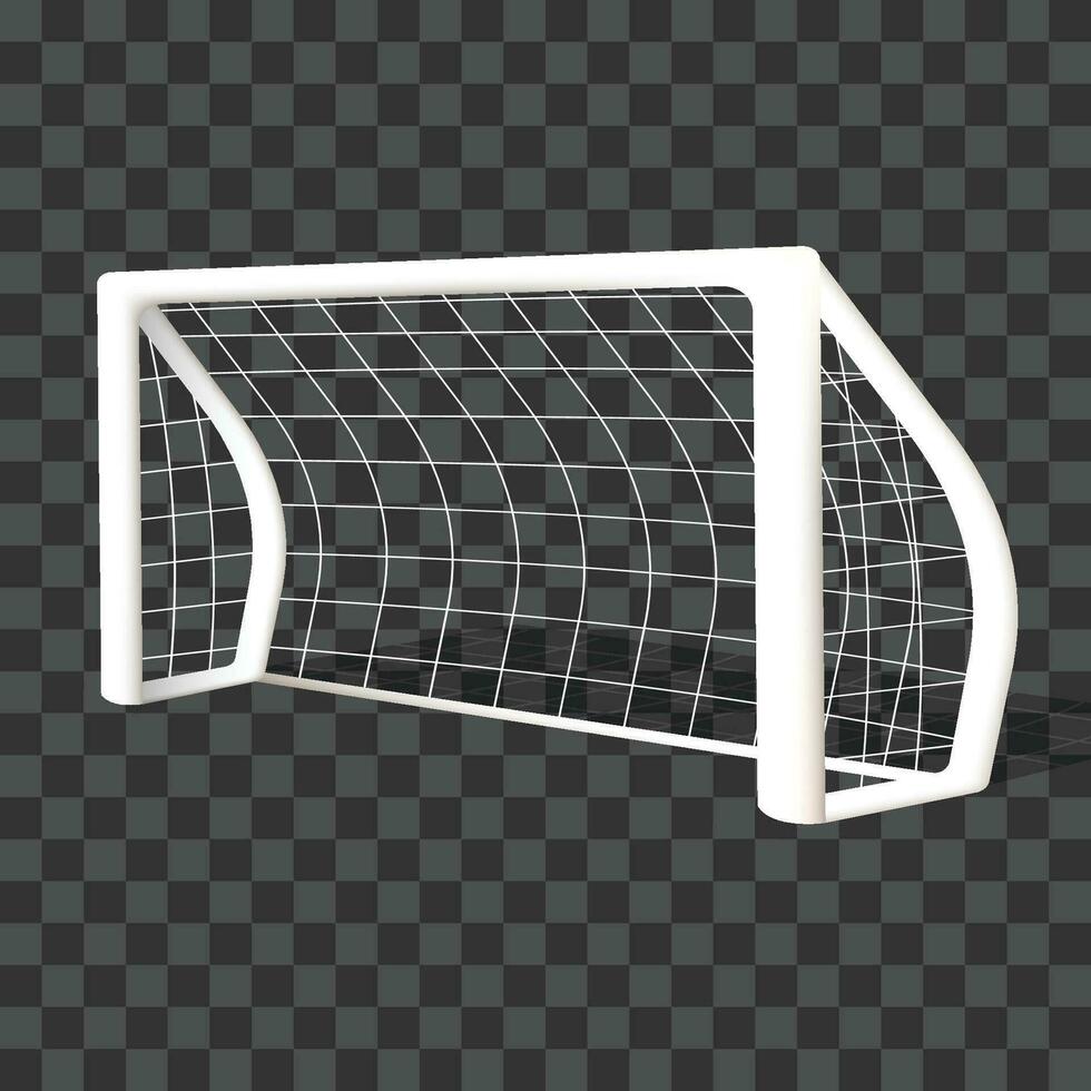 Vector football goal isolated on a tranparention background