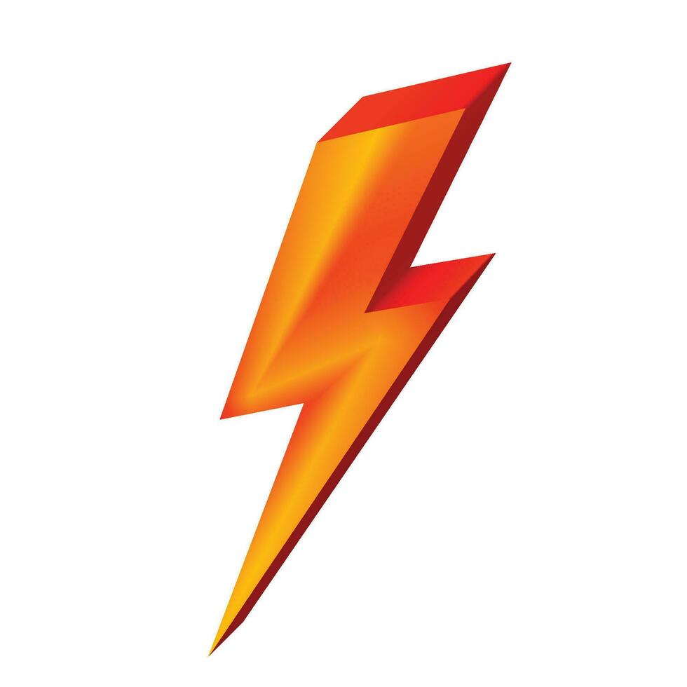 Vector lightning bolt 3d 2