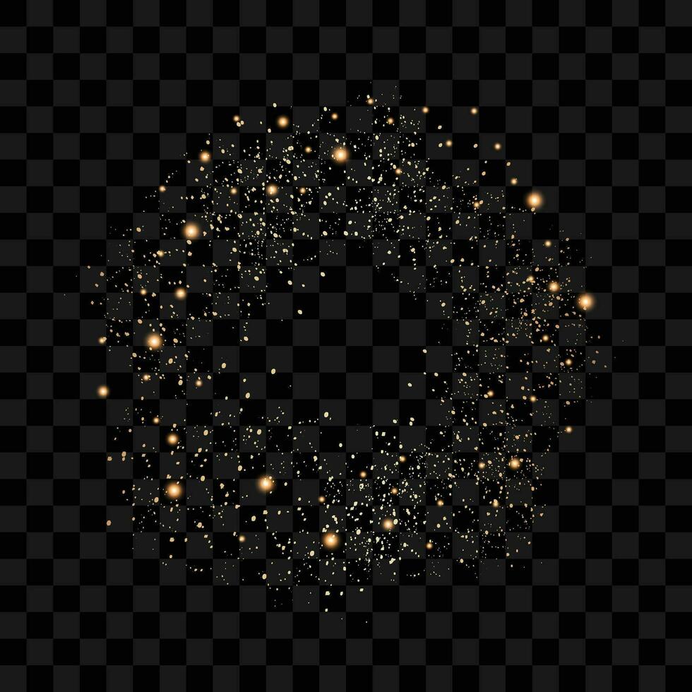 Christmas falling golden lights magic abstract gold dust and glare festive christmas background vector