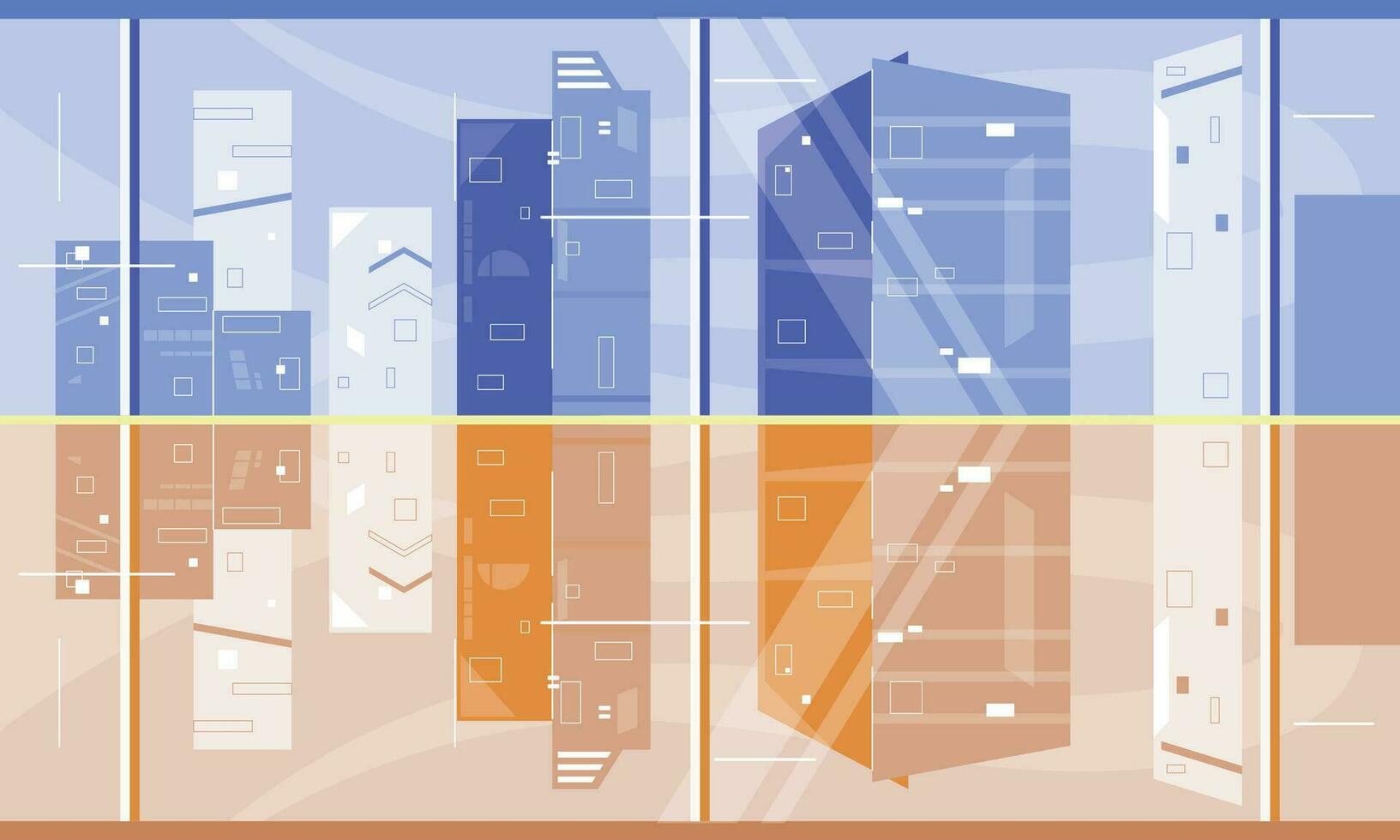 Vector illustrated house in cross section