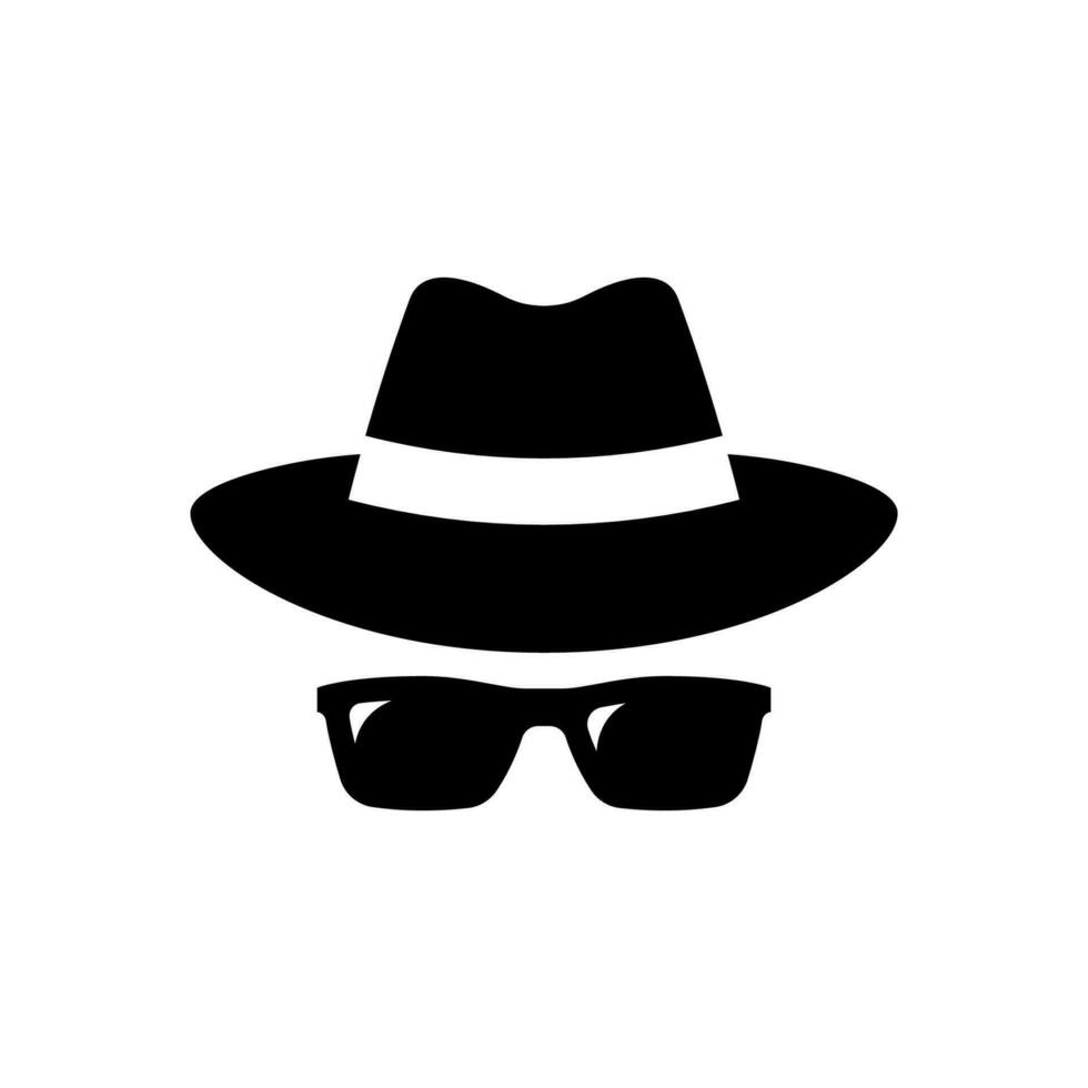 Spy, agent icon vector isolated on white background.