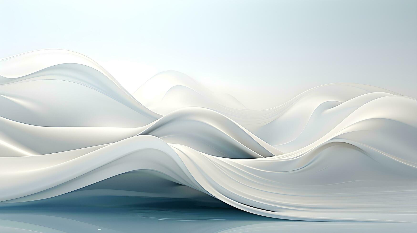 3d rendering of white waves on a gray background. AI Generated photo