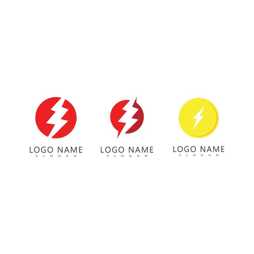 Power lightning logo vector illustration business element and symbol design