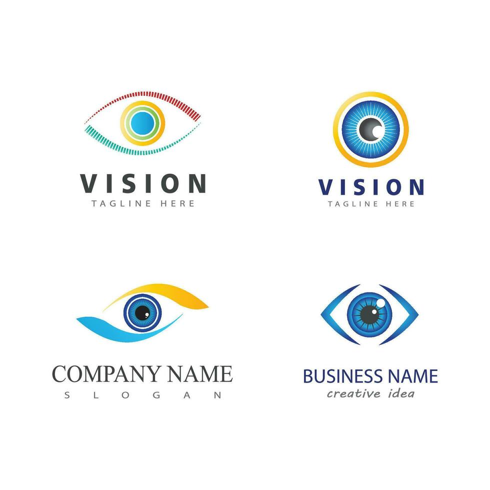 Eye logo vector illustration business element and symbol design